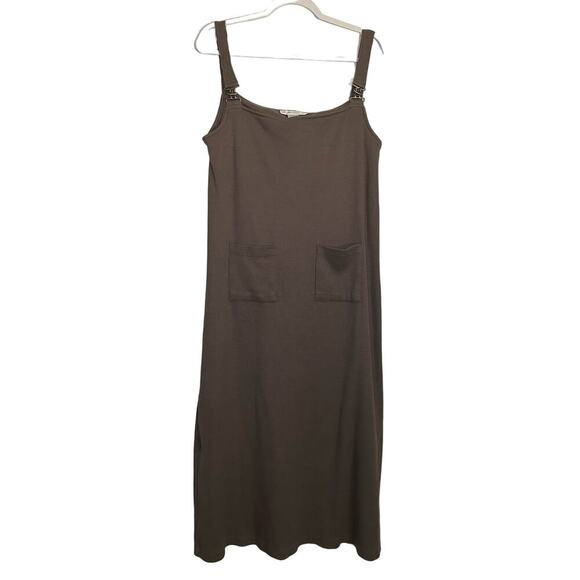 Claudia D. Sz M Vintage 90's Thermal Knit Maxi Overall dress y2k lagenlook - Picture 1 of 6